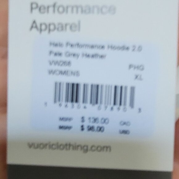 Womans Vuori Gray light weight hoodie - Picture 5 of 5